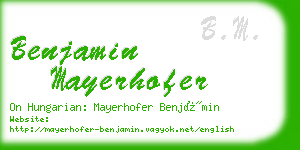 benjamin mayerhofer business card